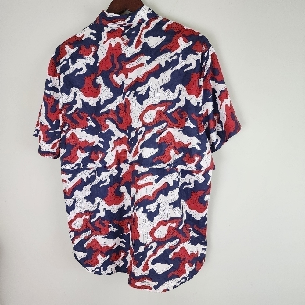 Ocean Coast Short Sleeve Button Down UV Protective Fishing Shirt Size Medium - Picture 2 of 7